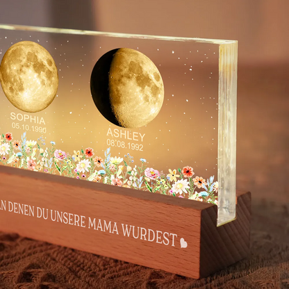 Mondphasen-Personalisierte LED Nachtlicht für Mama und Oma