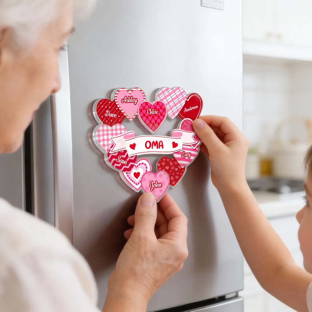 Acryl-Kühlschrankmagneten mit Herzenmotiv Geschenk für Mama und Oma