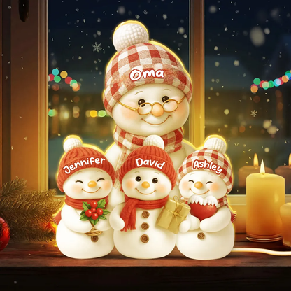 Personalisierte Lichtbox mit Oma und 1-9 Enkelkinder Geschenk für Oma