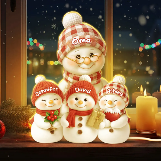 Personalisierte Lichtbox mit Oma und 1-9 Enkelkinder Geschenk für Oma