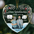 Erstes Weihnachten ohne Dich-Personalisiertes Glasornament Christbaumanhänger Trauergeschenk