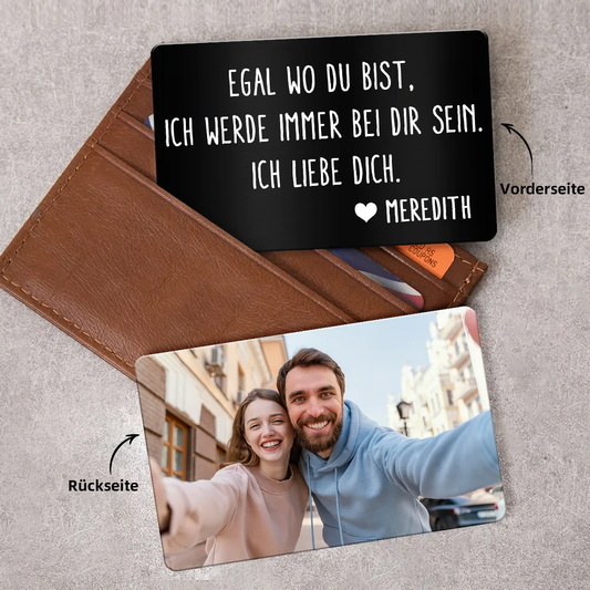 Foto Wallet Card Personalisierte Brieftasche-Karte für Paar