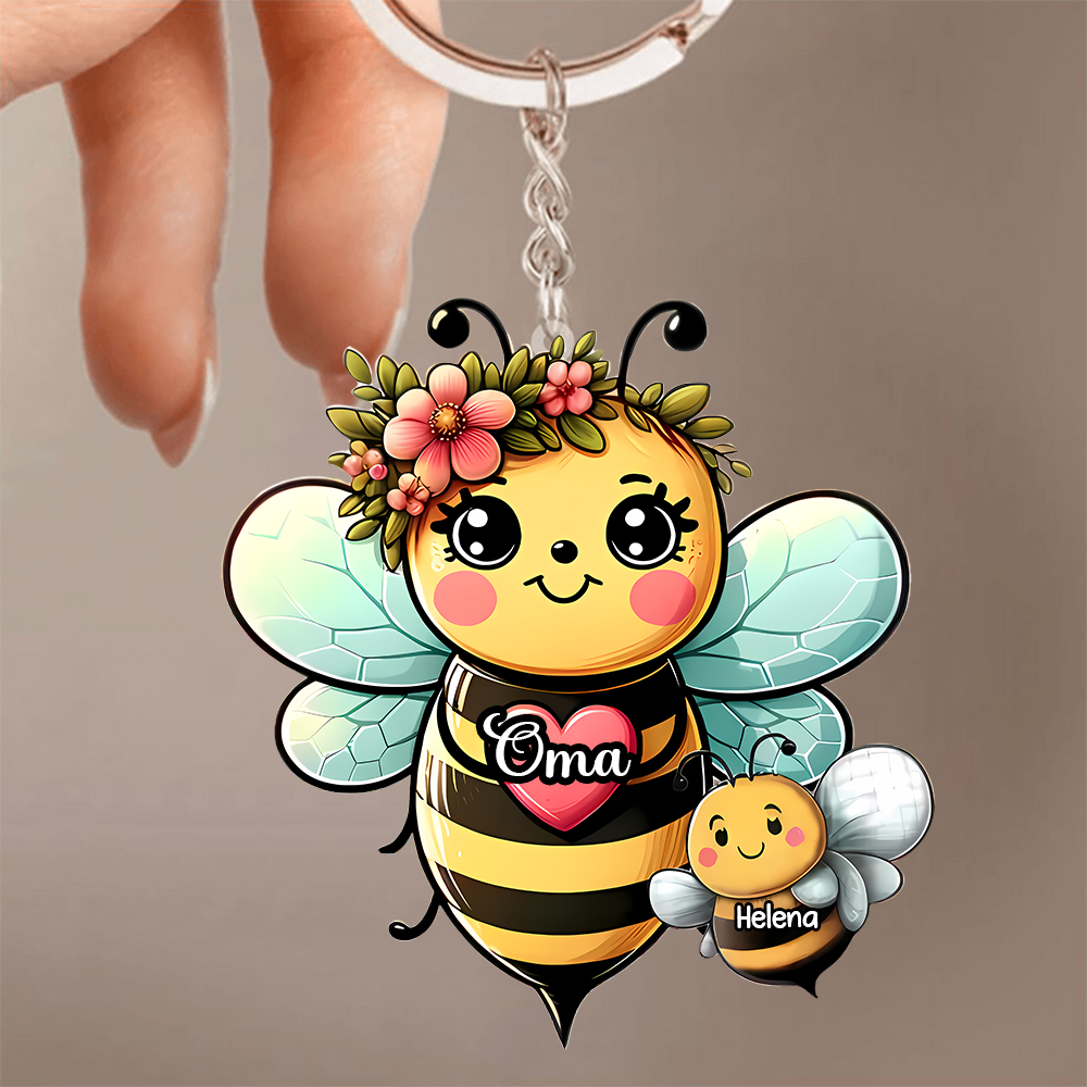 Bienen-Personalisiertes Acryl-Schlüsselanhänger für Oma und Mama