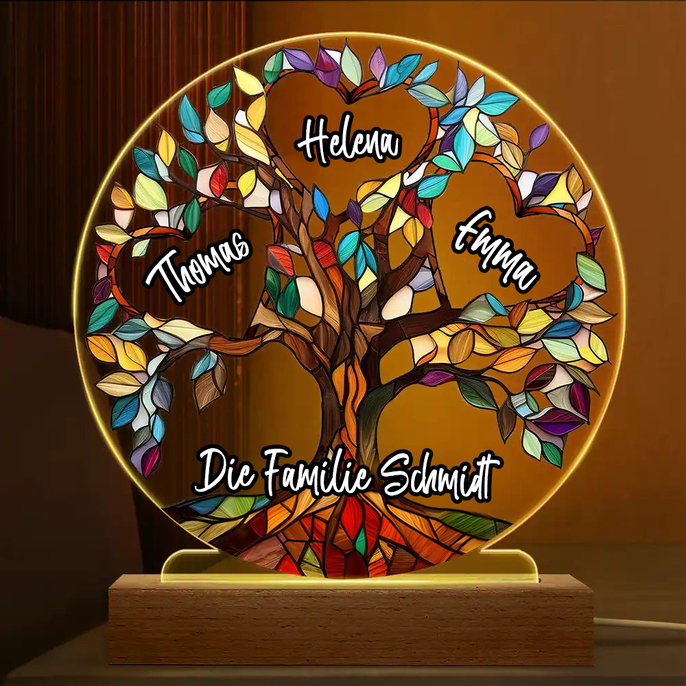 Familienbaum Personalisiertes LED-Nachtlicht für Familie