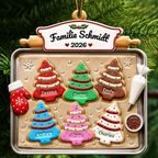 Personalisierter Acryl-Weihnachtsanhänger mit Namen & Text – Lebkuchen-Motiv