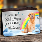 Foto-Brieftasche-Karte mit Regenbogen Trauergeschenk für Haustier