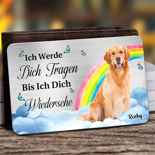 Foto-Brieftasche-Karte mit Regenbogen Trauergeschenk für Haustier