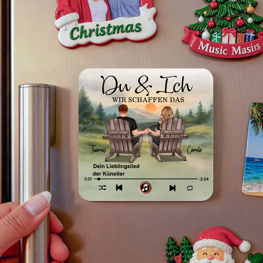 Sonnenaufgang Musik-Magneten mit Paar und Spruch
