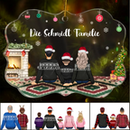 Weihnachtsanhänger mit Wunschtext-Geschenk für Familie-Personalisierte Acryl Ornament Weihnachtsschmuck