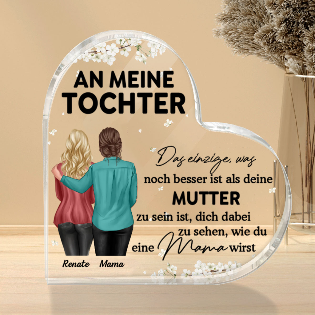 Personalisiertes Standherz für Tochter Gecshenke zum Muttertag
