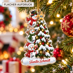 Personalisierter Acryl-Weihnachtsanhänger – Schneemann-Motiv
