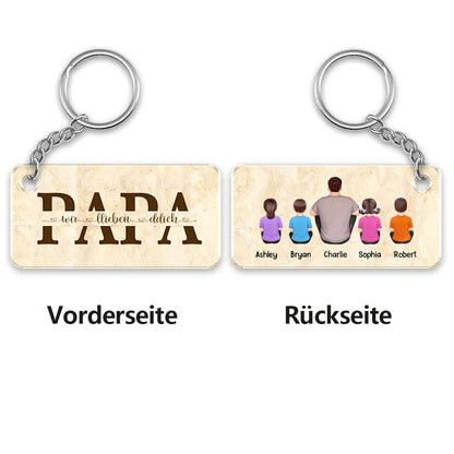 Geschenk für Papa Personalisierter Acryl-Schlüsselanhänger