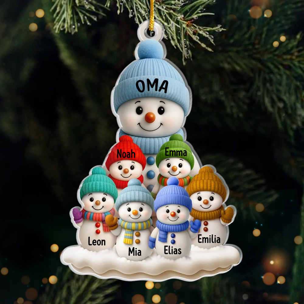 Schneemännchen - Acrylanhänger Christbaumanhänger Geschenk für Oma