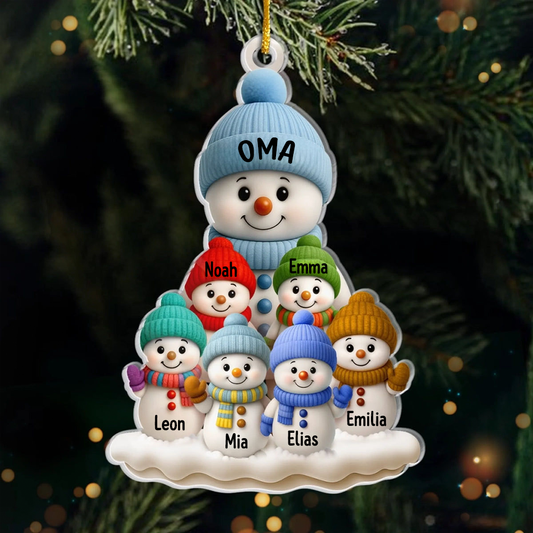 Schneemännchen - Acrylanhänger Christbaumanhänger Geschenk für Oma