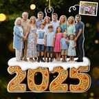 2025 Foto-Acrylornament Personalisierter Christbaumschmuck mit Foto