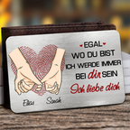 Immer bei dier-Personalisierte Brieftasche-Karte mit Namen Geschenk für Paar