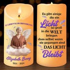 Personalisierte LED-Kerze Trauerkerze mit Foto - in liebevoller Erinnerung