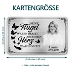 Brieftasche-Karte mit Foto Personalisiertes Trauergeschenk