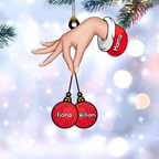 Kreativer Weihnachtsschmuck  Hand mit Glühbirne 1-10 Namen