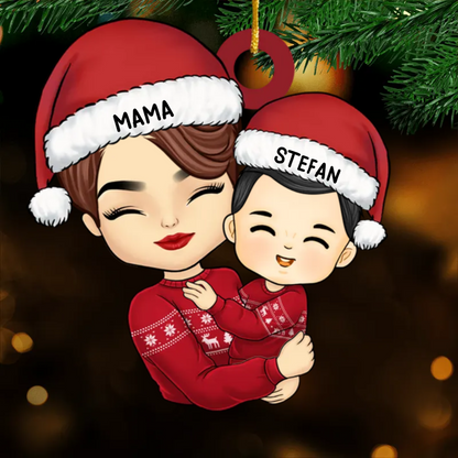 Weihnachtsschmuck Mutter und Kind, Großmutter und Enkelkind