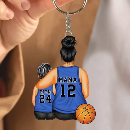 Mamas Basketballteam- Personalsierte Acrylschlüsselanhänger