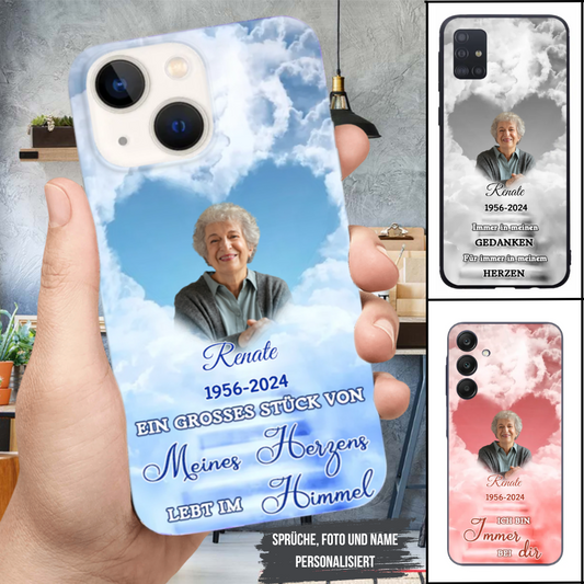 Personalisierte Handyhülle mit Foto Trauergeschenk