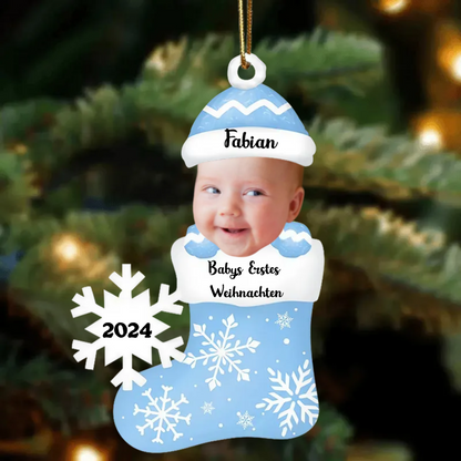 Baby- und Weihnachtsstrumpf Weihnachtsornament