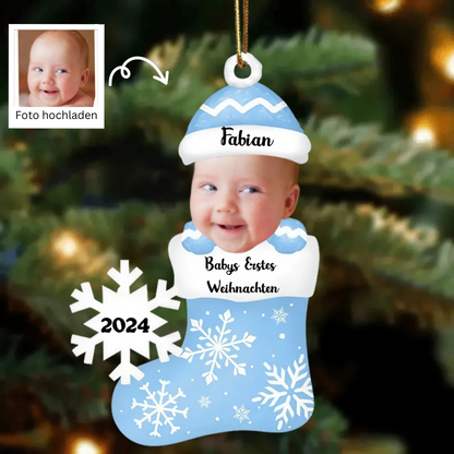 Baby- und Weihnachtsstrumpf Weihnachtsornament