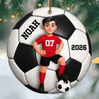 Fußball/Basketball und Trikot- Personalisierter Acrylanhänger mit Namen und Farbe