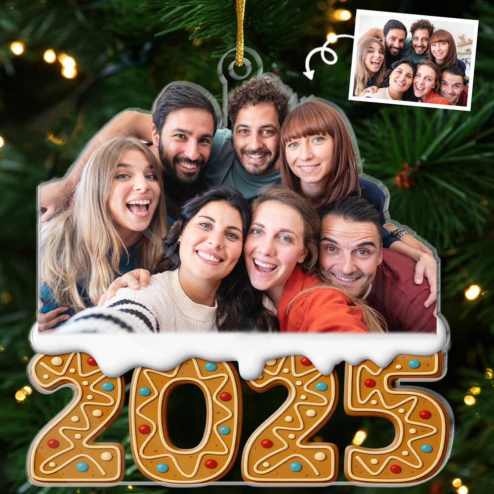 2025 Foto-Acrylornament Personalisierter Christbaumschmuck mit Foto