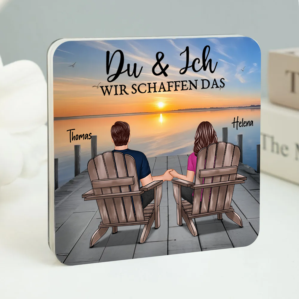 Personalisierte Acryl-Magneten für Liebespaar
