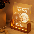 Personalisiertes LED-Nachtlicht mit Kalenderdatum und Photo - An diesem Tag wurdest du...