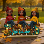 Besties für immer-Personalisierte Holztafel mit 2-6 Frauen Geschenk für Freundinnen