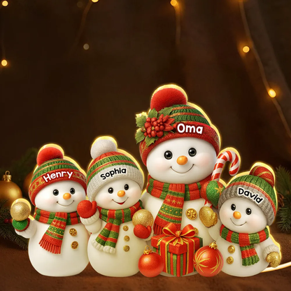 Personalisierte LED-Lichtbox mit Oma und Enkelkinder Weihnachtsdekoration für Oma