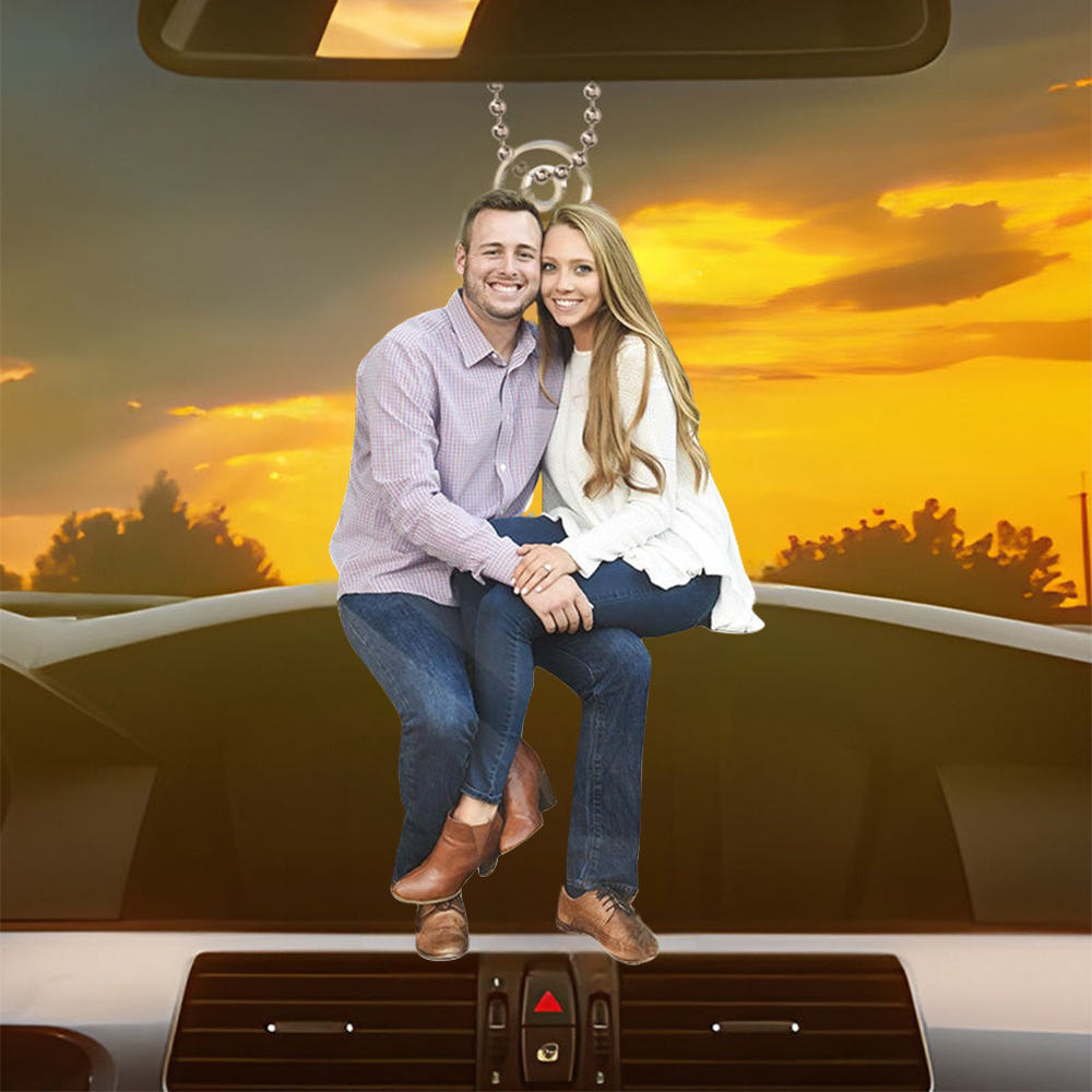 Foto Personalisierter Acrylanhänger für Liebespaar und Familie