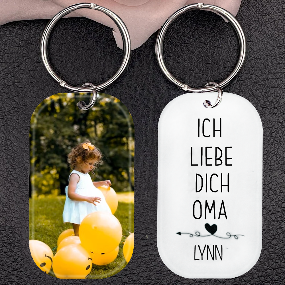 Acryl Baby Foto Schlüsselanhänger-Vatertagsgeschenke Muttertagsgeschenke