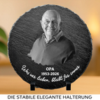 Personalisierte Schieferplatte mit Foto, Jahr und Text Trauergeschenk