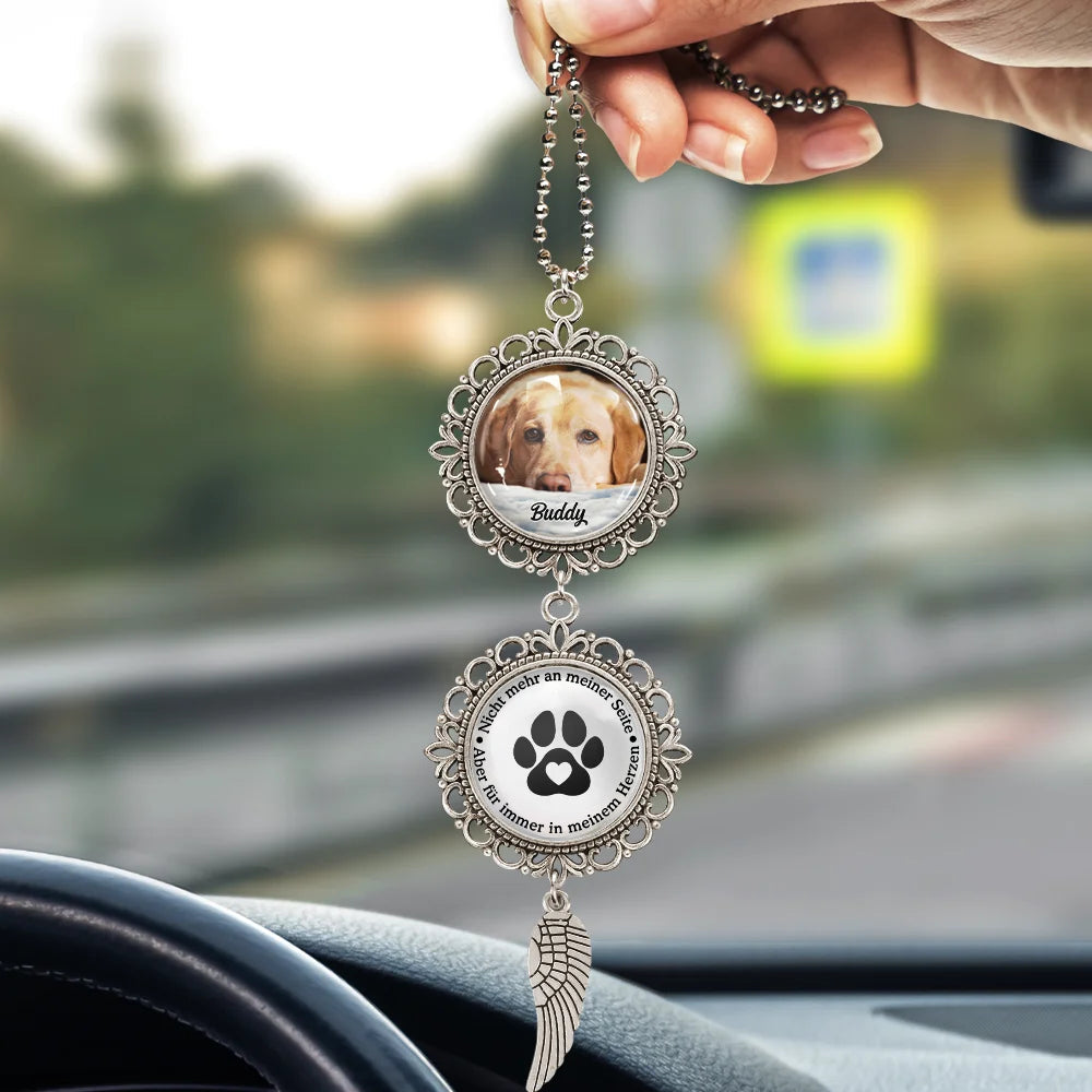 Metall-Anhänger mit Foto und Text Trauergeschenk für Haustier