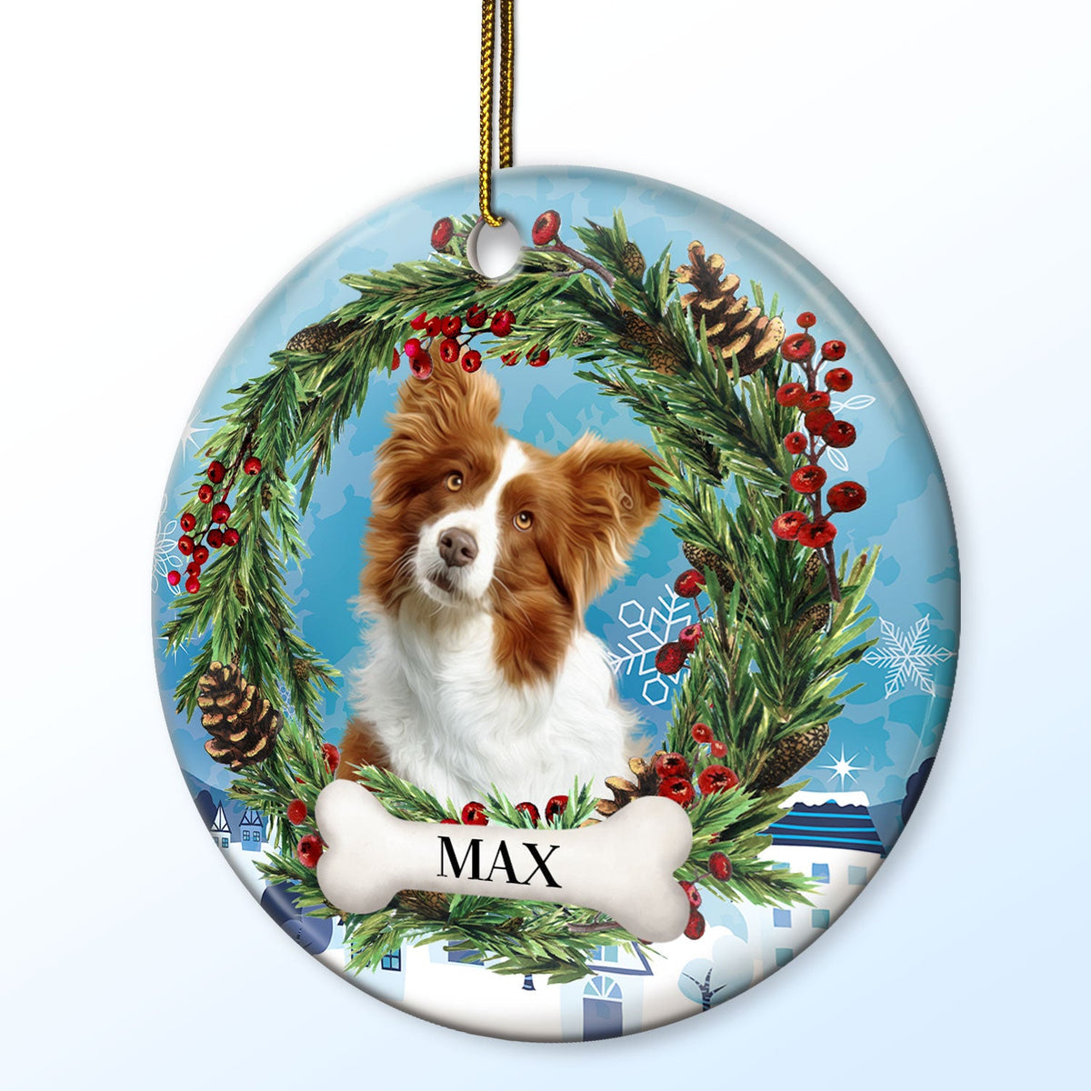Individuelles Foto Keramikornament – Weihnachtsgeschenk für Tierliebhaber