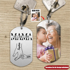 Edelstahl-Schlüsselanhänger mit Foto für Mama, Papa, Oma und Opa