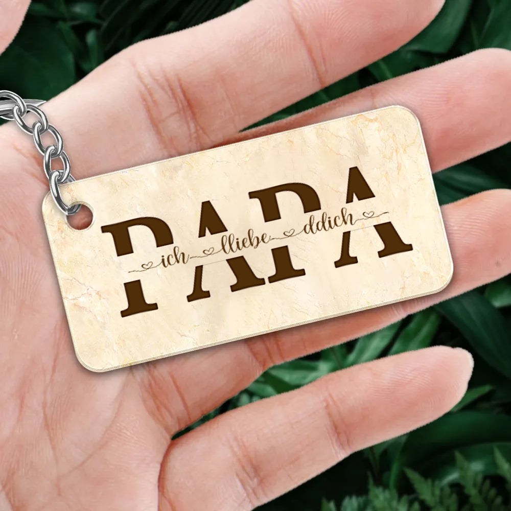 Geschenk für Papa Personalisierter Acryl-Schlüsselanhänger
