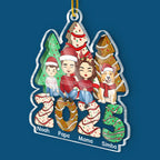 2025 Familie - Personalisiertes Acrylornament Christbaumschmuck mit Eltern, Kinder und Haustiere