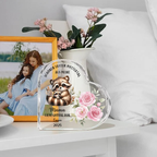 Tiermotiv-Personalisiertes Acrylherz Geschenk zum Muttertag