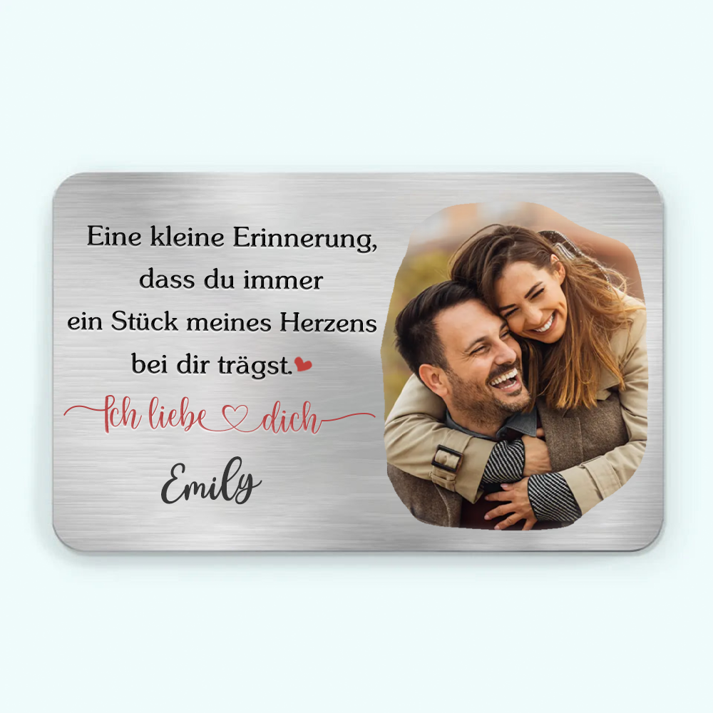 Eine Erinnerung-Brieftasche-Karte mit Foto Geschenk für Mann