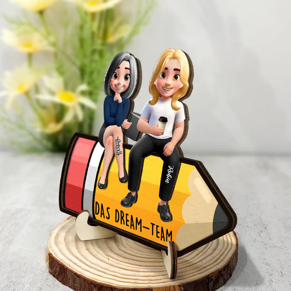 Personalisierte Holztafel Dekoration für Büro Geschenk für Lehrer und Kollegen