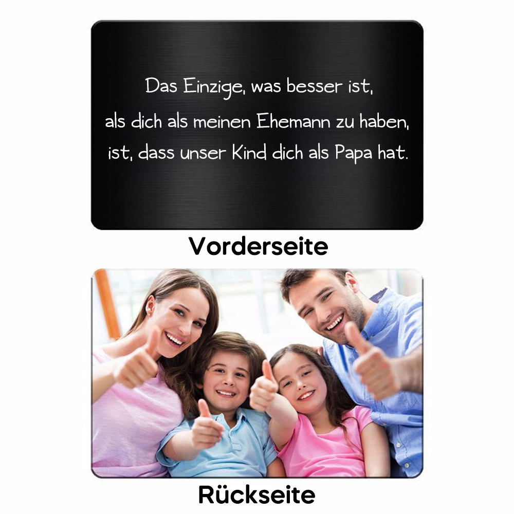 Brieftasche-Karte mit Foto und Text Geschenk für Partner und Papa