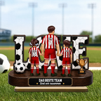 Personalisierter Holzaufsteller – Fußball-Papa & Kinder
