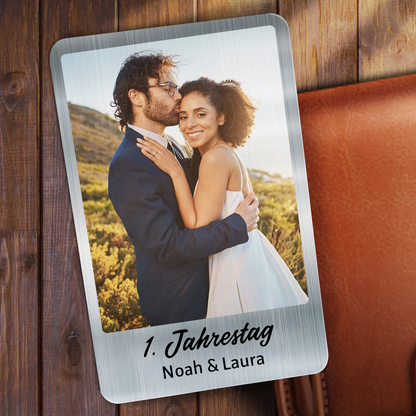 Personalisierte Brieftasche-Karte mit Foto und Text Geschenk für Familie und Paar