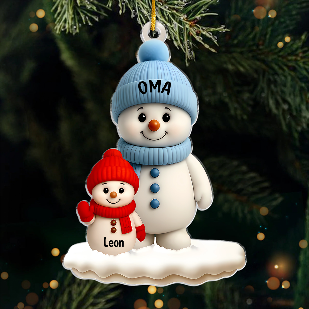 Schneemännchen - Acrylanhänger Christbaumanhänger Geschenk für Oma
