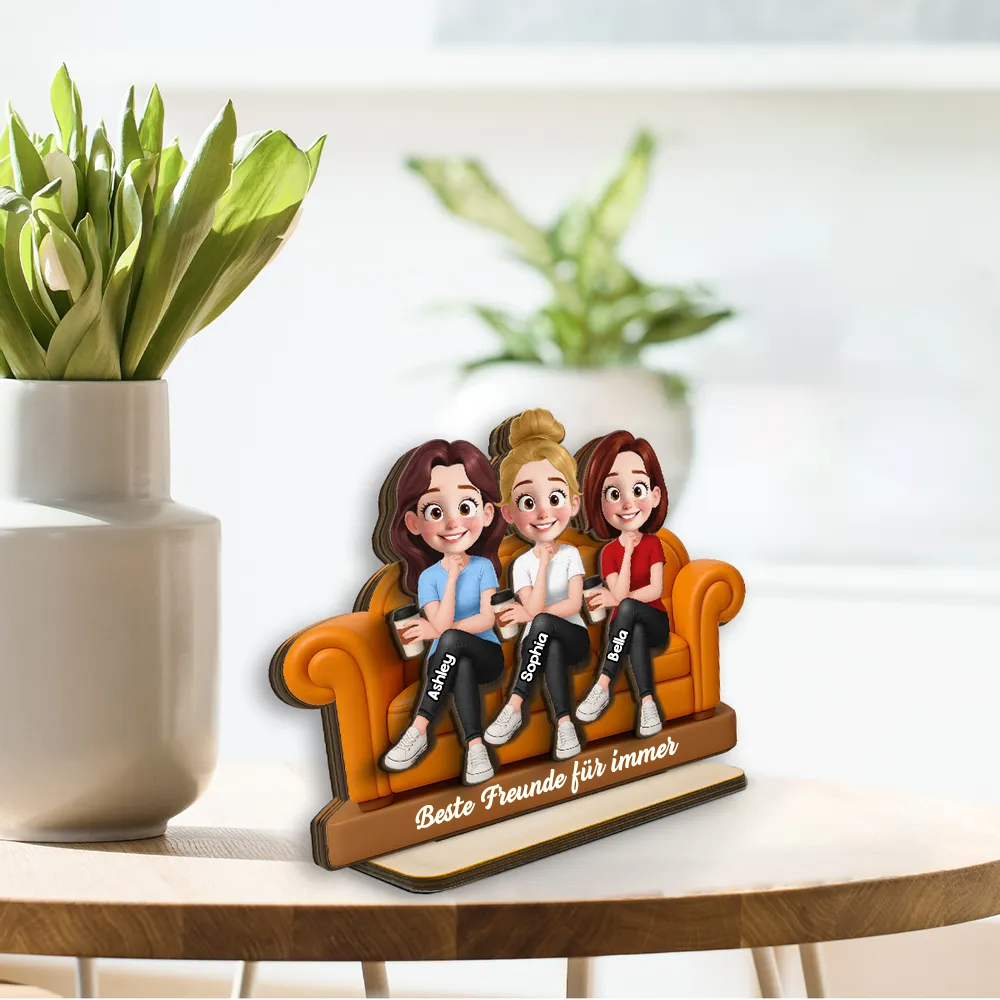 Personalisierte Holztafel mit 2-5 Frauen Geschenk für Schwestern und besten Freundinnen